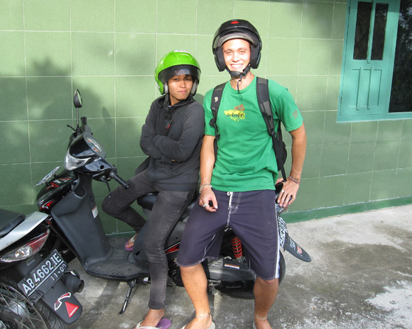 scooter-butt sitting on a scooter