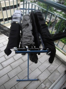 hanging-clothes clothes on the line